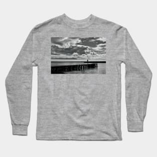 River Tyne in black and white Long Sleeve T-Shirt